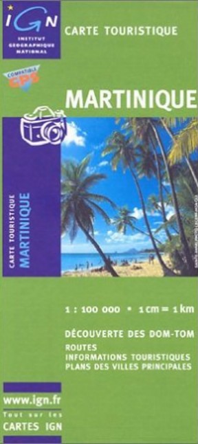 livre carte routière IGN Martinique